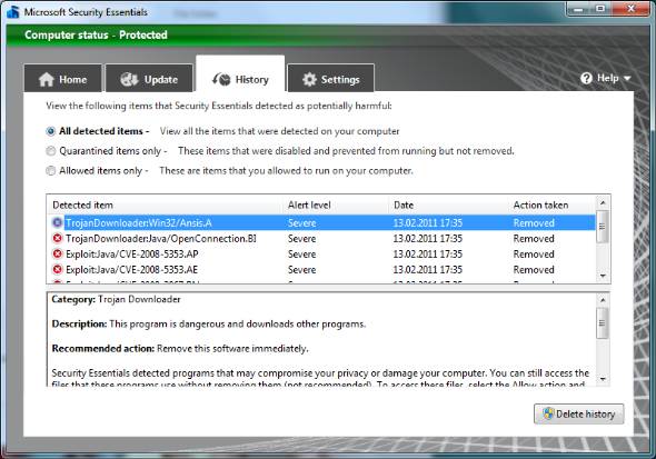 Download Last Update Microsoft Security Essentials