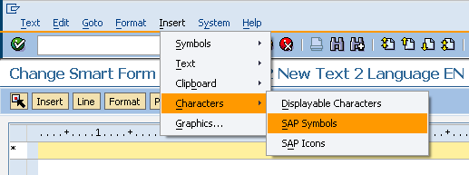 Insert SAP Icons And Symbols On Smartform Documents