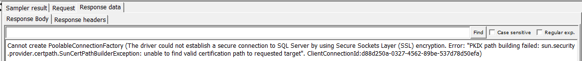 Cannot create PoolableConnectionFactory driver could not establish a secure connection to SQL Server