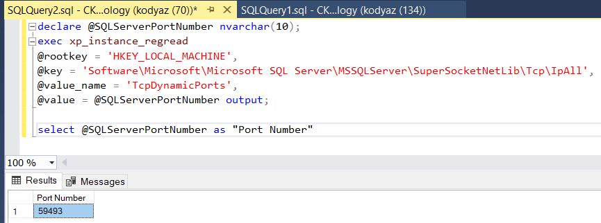 find SQL Server port using SQL query