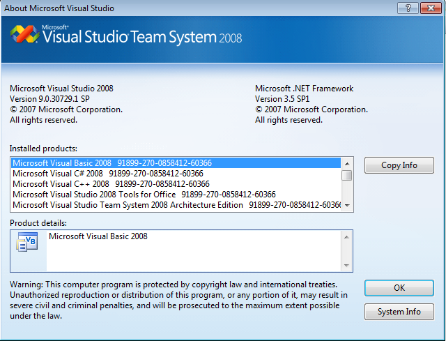Visual Studio 9