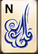 Mahjong Titans wind tiles blue n