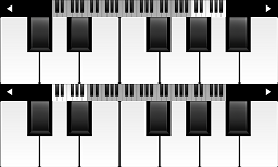 Piano Windows 8 virtual piano app with two keyboards