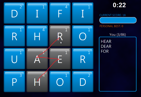 Word search educational games Word Hunt in Windows 8