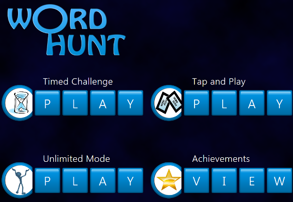 Word Hunt Windows 8 game options