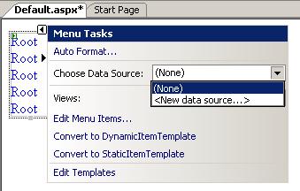 ASP.NET menu control tutorial