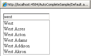 ASP.NET AjaxToolkit AutoComplete Extender Sample