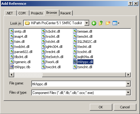 add-hipath-toolkit-ttkhppc-dll-as-reference