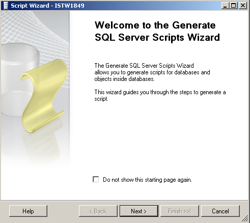 ms sql server 2008 script wizard