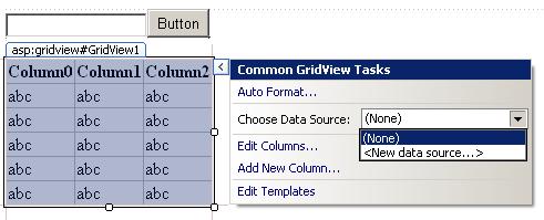 Button and Gridview controls