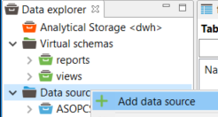 add new data source to Data Virtuality server