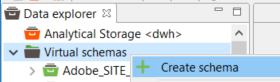 create new virtual schema in Data Virtuality Studio