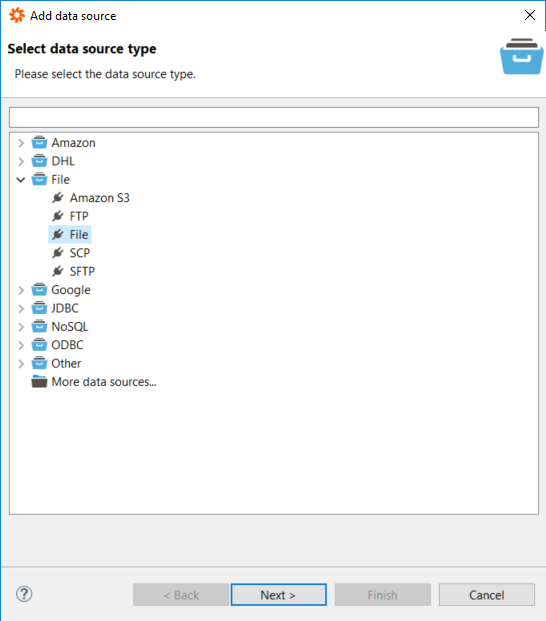 File Connector to create data source on Data Virtuality