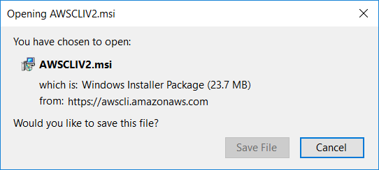 aws cli install windows version 2