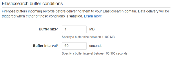 Amazon Elasticsearch domain buffer conditions