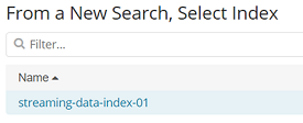 index selection for Kibana data visualization