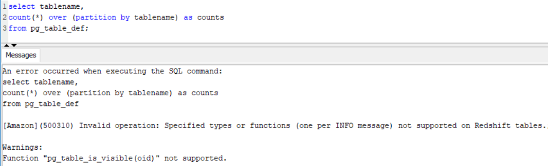 redshift window functions