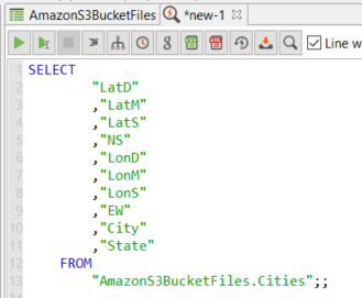 SQL Select query on Data Virtuality view