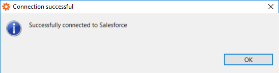 successful connection to Salesforce from Data Virtuality