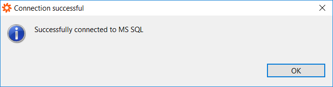 successfully connected to SQL Server from Data Virtuality Studio