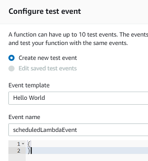 test AWS Lambda function code