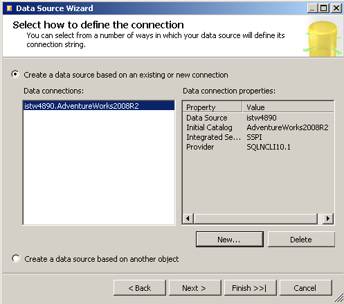 define-database-connection-in-data-source-configuration-wizard