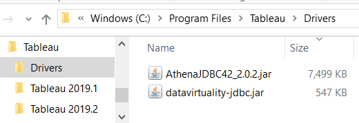 connect Tableau to Data Virtuality using JDBC driver