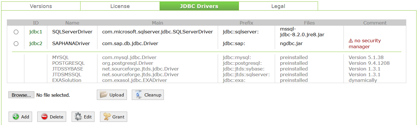 Настройка sap bo oracle linux jdbc