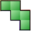Block puzzle game ledder shaped tangram item