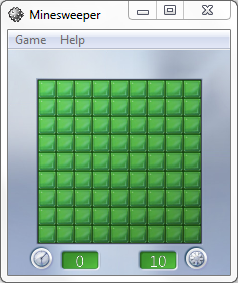 Windows 7 Minesweeper game style for kids
