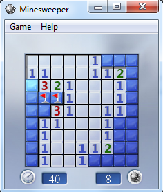 Windows game Minesweeper flags cheat