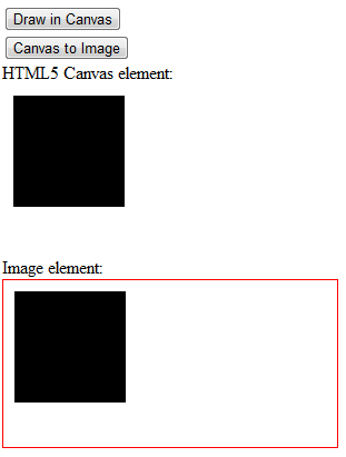 HTML5 Canvas to Image using canvas.toDataURL Method