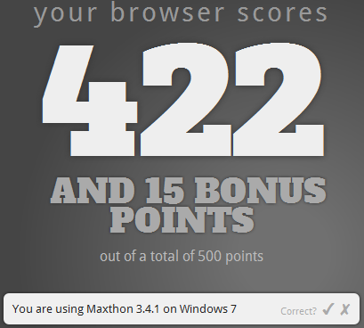 Maxthon HTML5 browser support