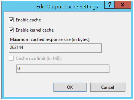 Cache enabled. IIS cors. .Net CLR. IIS Express.