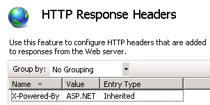 IIS7 HTTP Response Headers