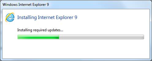 installing Internet Explorer 9 IE9
