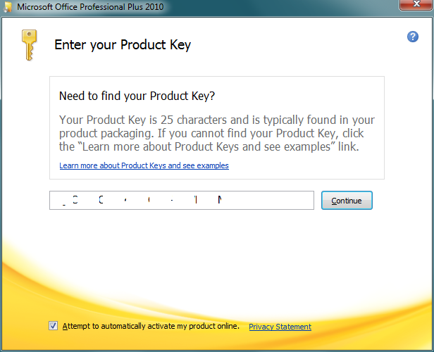 Microsoft Office 2010 key