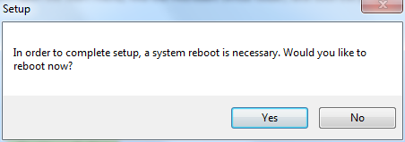 Windows 7 system reboot