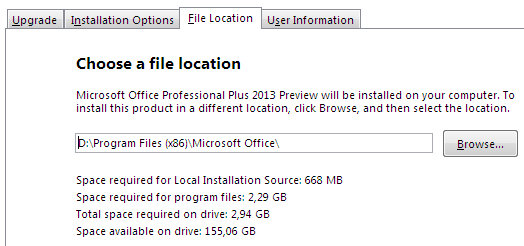 how many gb is microsoft office 2013 pro