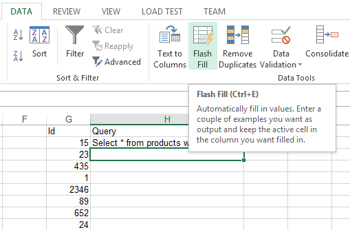 excel flash fill excel 2010