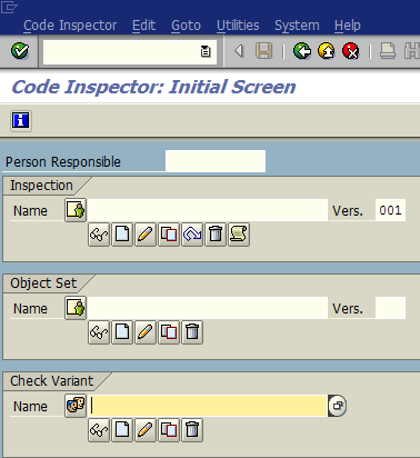 ABAP Code Inspector SCI SAP transaction