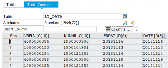 ABAP OpenSQL query data in debug mode
