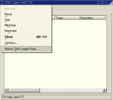 about-sap-logon-pad-710-version-info