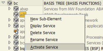 activate ABAP Development Tools service for SAP Web IDE deployment