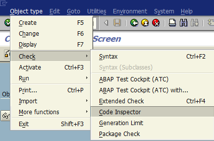 check ABAP code using SAP Code Inspector