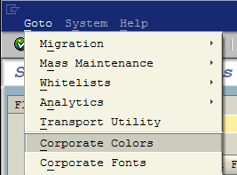 corporate colors in SAP Screen Personas Administration menu