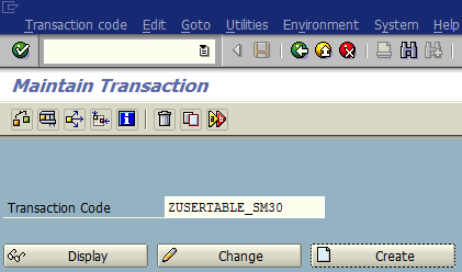 new SAP transaction code