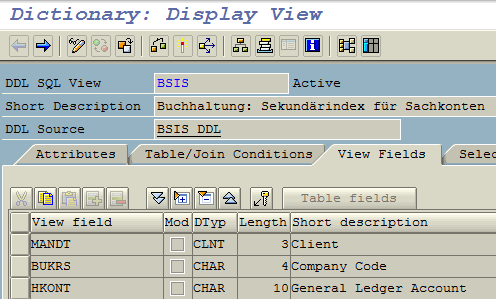 display CDS view in SAP GUI SE11 transaction