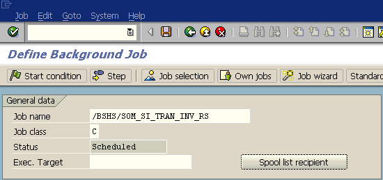 define background job in SAP using SM36