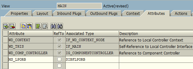 Web Dynpro Main View attributes for SIBFLPORB for ABAP class cl_fitv_gos class